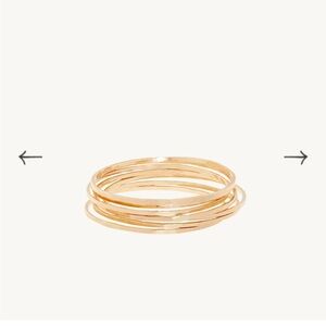 Catbird “Threadbare Gold Stacking Ring” Size 4
